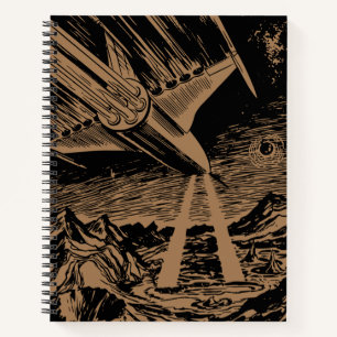 Vintages Sci-Fi Space Rocket Bullet Journal Notizbuch