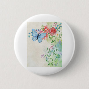 Vintages Scrapbook Aquarellbild Button