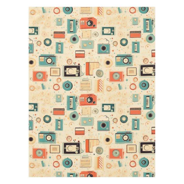 Vintages Scrapbook-Muster Tischdecke (Vorderseite)