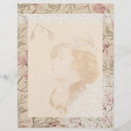 Vintages Scrapbook-Papier für die Blumenspitze