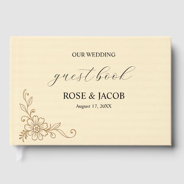 Vintages Scrapbook Style Wedding Gästebuch (Vorderseite)
