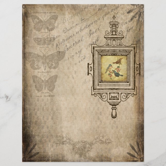 Vintages Scrapbook und Zeitschriftenpapier (Vorderseite)