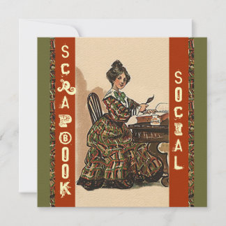 Vintages Scrapbooking Party Soziales Handwerk Einladung