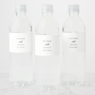 Vintages Script Hochzeitswasser-Flaschenetikett