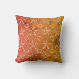 Vintages Seashell Sketch Muster Kissen