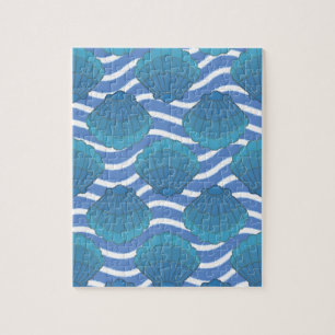 Vintages Seashell- und Wellenmuster