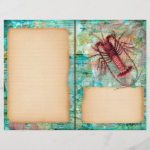 Vintages Seepferd und Lobster-Journal