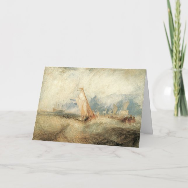 Vintages Seeschiff Seascape von Joseph Turner Karte (Vorderseite)
