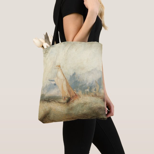 Vintages Seeschiff Seascape von Joseph Turner Tasche (Von Nahem)