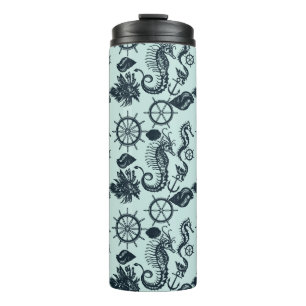 Vintages Seetier-Muster Thermosbecher