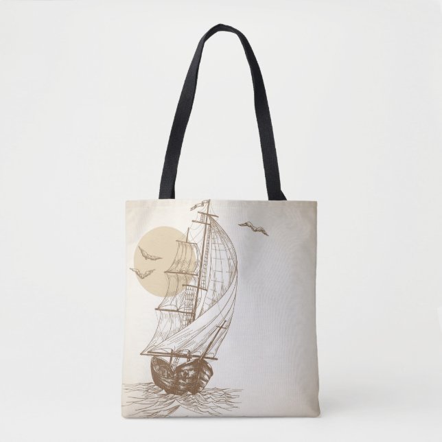 Vintages Segelboot Tasche (Vorderseite)