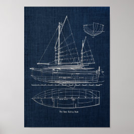 Vintages Segelbootkonzept Nr.1 Poster