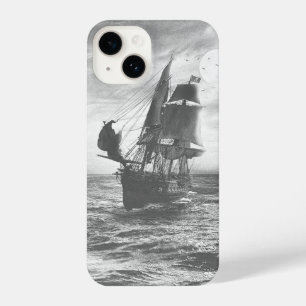 Vintages Segelschiff "Graue Pirate" iPhone 14 Hülle
