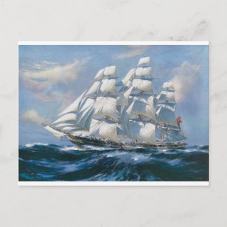 Vintages Segelschiff Postkarte