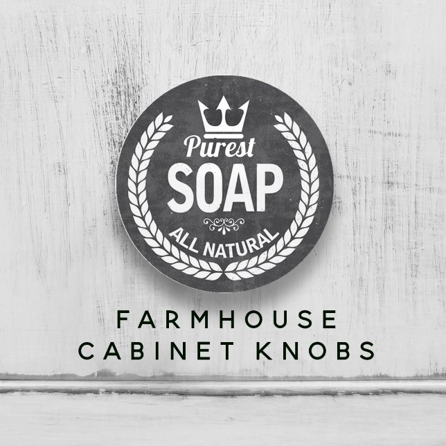 Vintages Seifenlogo in der Keramik des Badezimmers Keramikknauf (Vintage Soap Logo in Wreath Bathroom Ceramic Ceramic Knob)