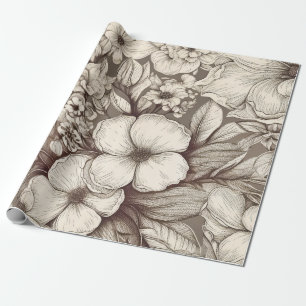 Vintages Sepia-Muster (10) Geschenkpapier