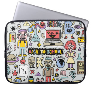 Vintages Set an der Doodle School Laptopschutzhülle