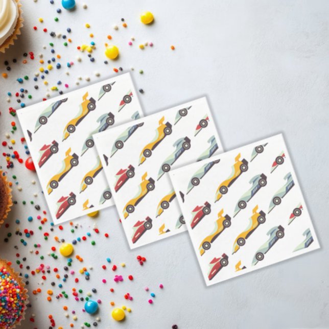 Vintages Set Go Race Thema Serviette (Von Creator hochgeladen)