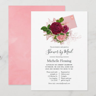 Vintages Shabby-Chic Baby oder Brautparty per Post Einladung