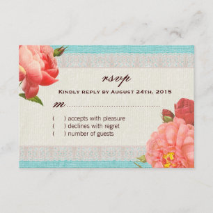 Vintages Shabby Chic Blumen-UAWG Karte