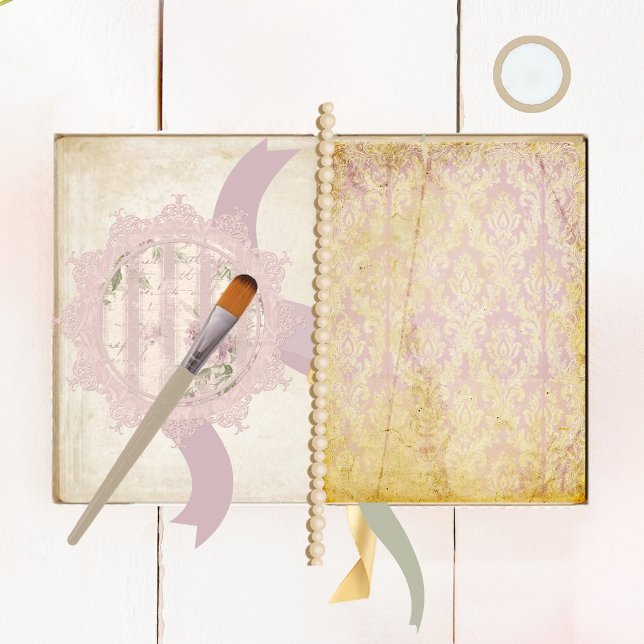Vintages Shabby Chic Damask Scrapbook (Von Creator hochgeladen)