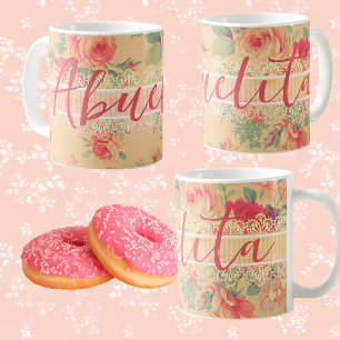 Vintages Shabby Chic Personalisiert Abuelita Spani Kaffeetasse