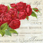 Vintages Shabby Chic Rote Rosen auf antiken Skript Schal<br><div class="desc">Fügen Sie Ihrem persönlichen Stil eine Touch von wahrem Landhauscharme hinzu,  mit diesen herrlichen Shabby Chic-rote Rosen auf antiken Drehbüchern,  für den wahren Vintagen Kunst- und Designliebhaber.</div>