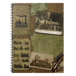 Vintages sich fortbewegendes gewundenes Notizbuch Notizblock