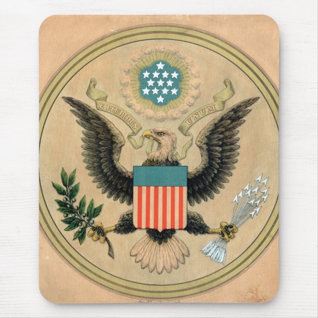 Vintages Siegel der USA Mousepad (Vorne)