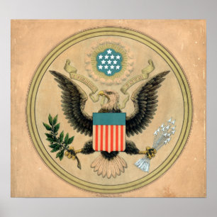 Vintages Siegel der USA Poster