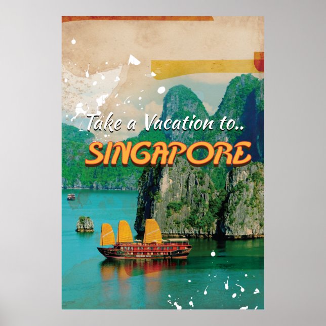 Vintages Singapore Vacation Poster. Poster (Vorne)