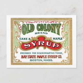 Vintages Sirup-Label Postkarte
