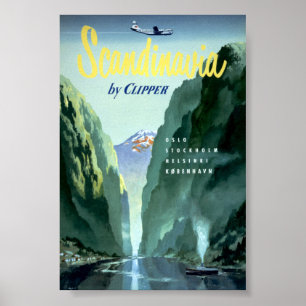 Vintages Skandinavien von Clipper Poster