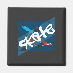 Vintages Skateboard Magnet