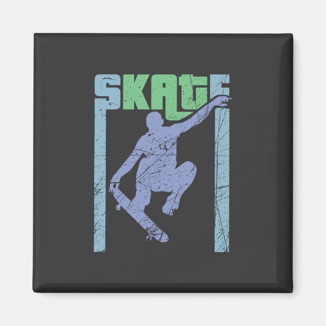 Vintages Skateboard Magnet (Vorne)