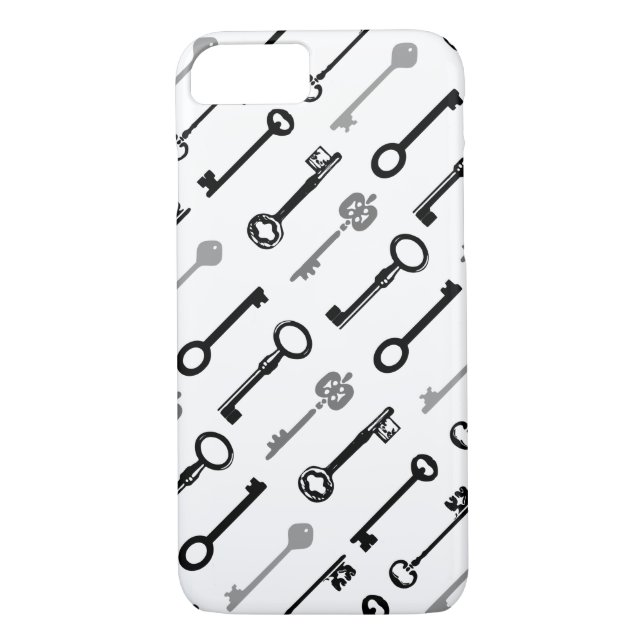 Vintages Skeleton Schlüssel-Muster Case-Mate iPhone Hülle (Rückseite)