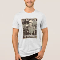 Vintages Skelett Shirt Kaffee Lover T-Shirt