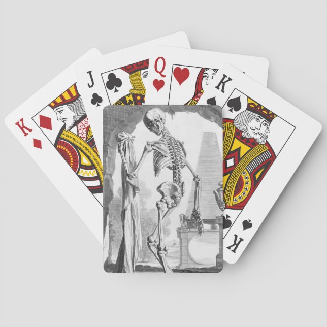 Vintages Skelett Spielkarten (Rückseite)