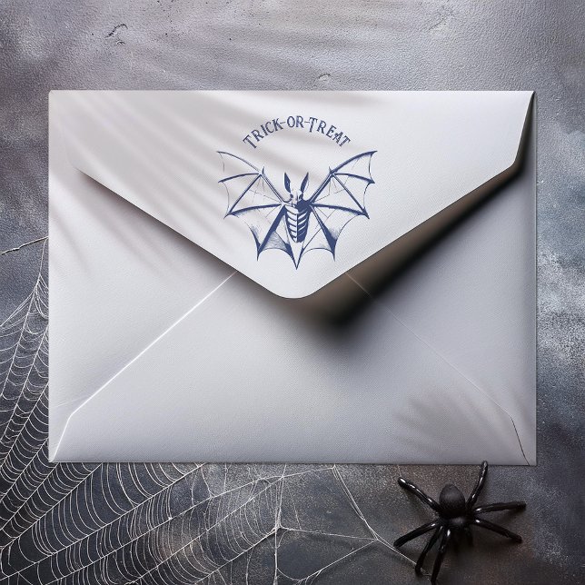 Vintages Skelettbast Halloween Gummistempel (Von Creator hochgeladen)