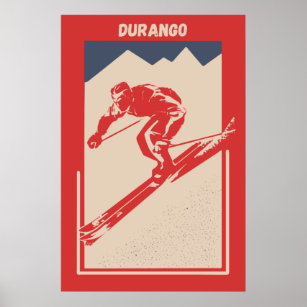Vintages Ski Colorado Resort Durango Purgatory Poster