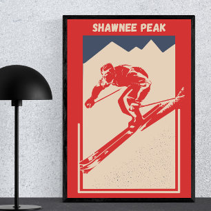 Vintages Ski Main Mountain Resort Shawnee Peak Poster