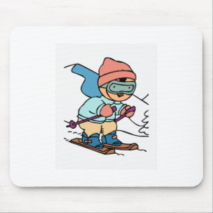 Vintages Skifahren Skifahrer Skigebiet Schne Mousepad