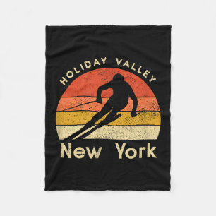 Vintages Skiferiental New York Fleecedecke