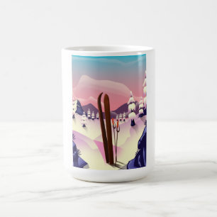 Vintages Skiposter Kaffeetasse