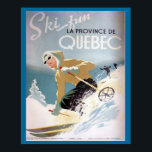 Vintages Skiposter, Quebec für Wintersport Poster<br><div class="desc">Vintages Skiposter,  Quebec für Wintersport</div>