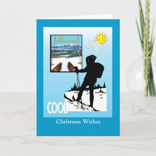 Vintages Skiposter, Ski Bretton Woods Feiertagskarte