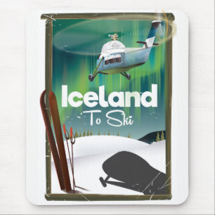 Vintages Skipposter in Island Mousepad