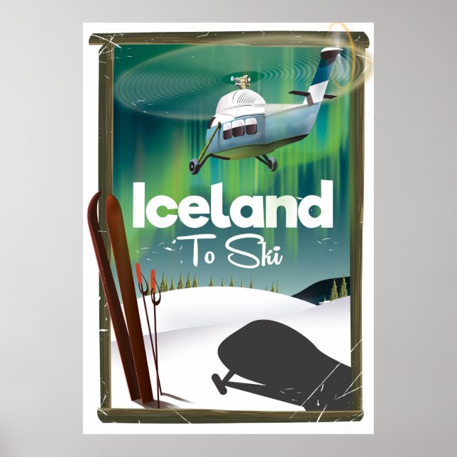 Vintages Skipposter in Island Poster (Vorne)