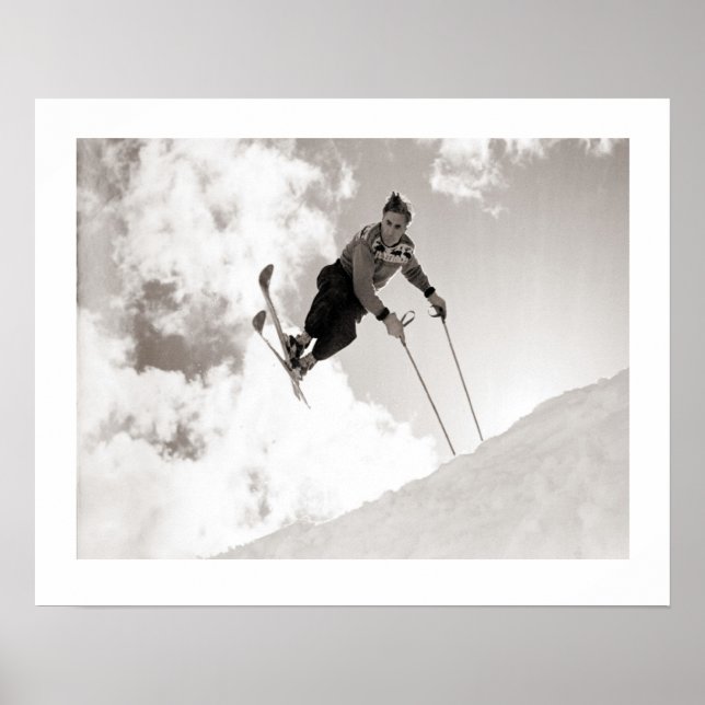 Vintages Skizentrum, Skitouren Poster (Vorne)