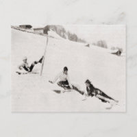 Vintages Skizzenbild, Herabstürzen